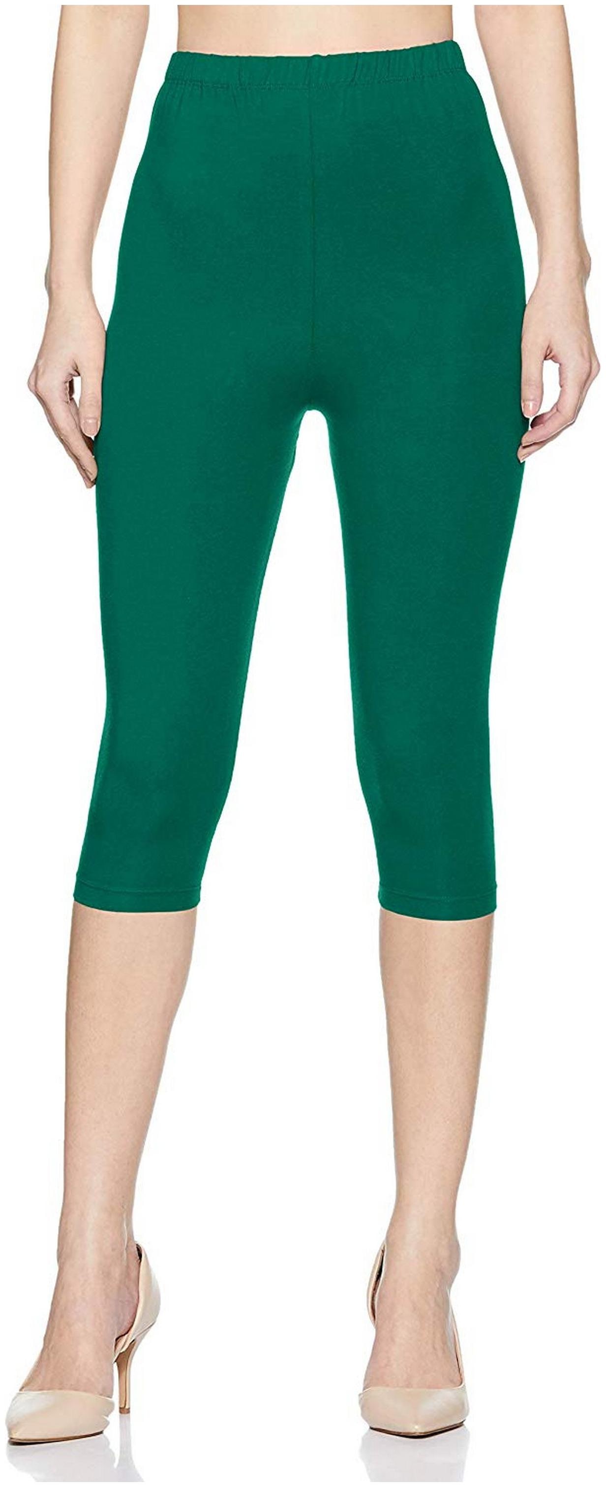 

Rupa Women Cotton Solid Green Legging