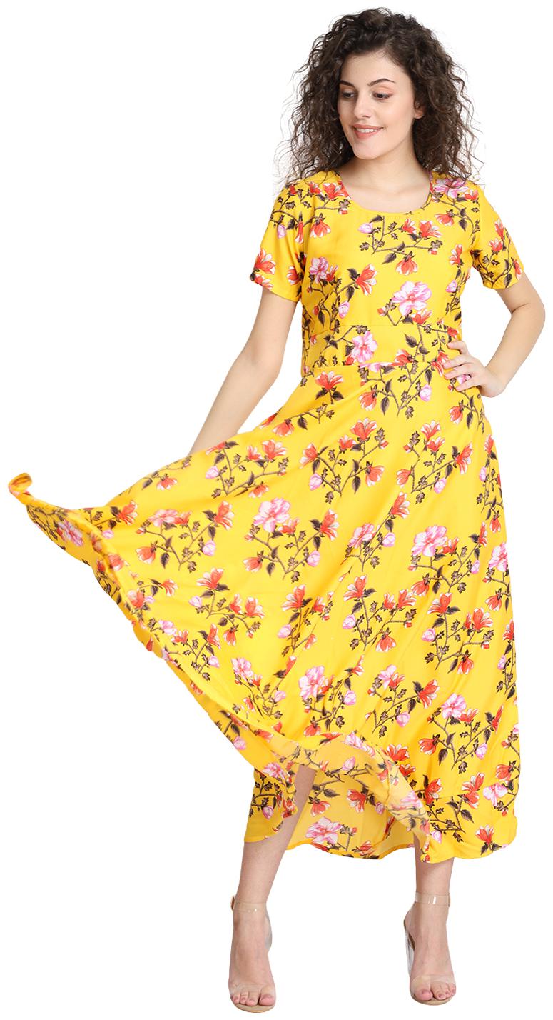 

RWD-01030 Mustard Flower Print Kurti