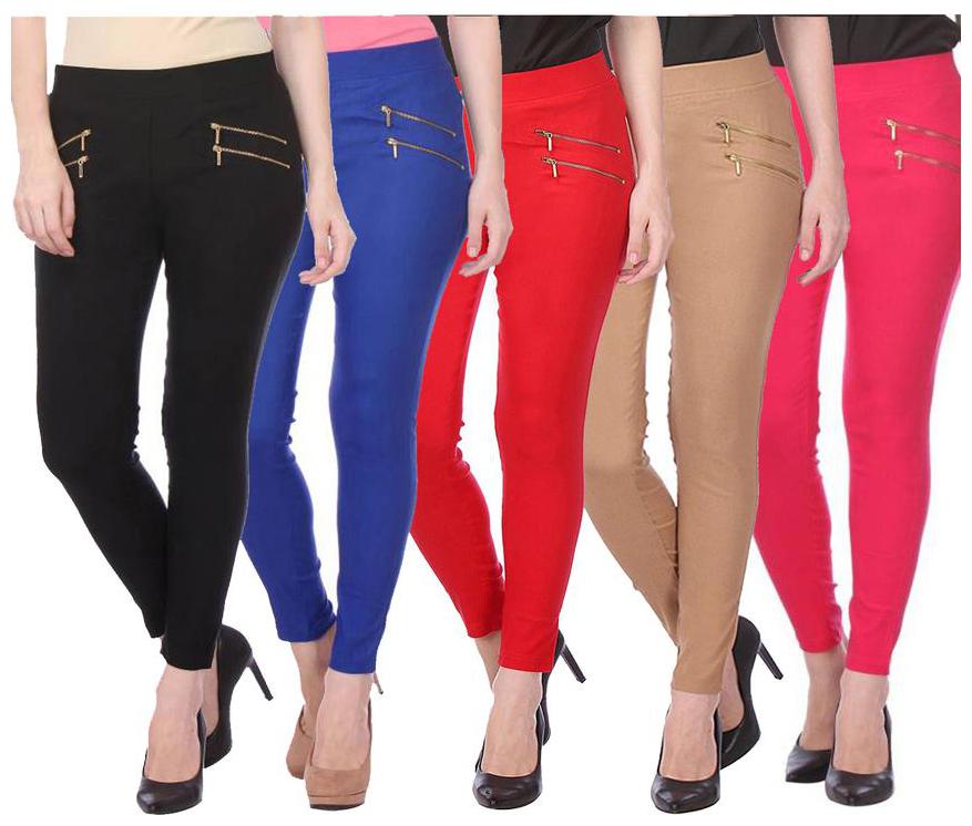 

RZLECORT Women Multi Straight fit Jegging