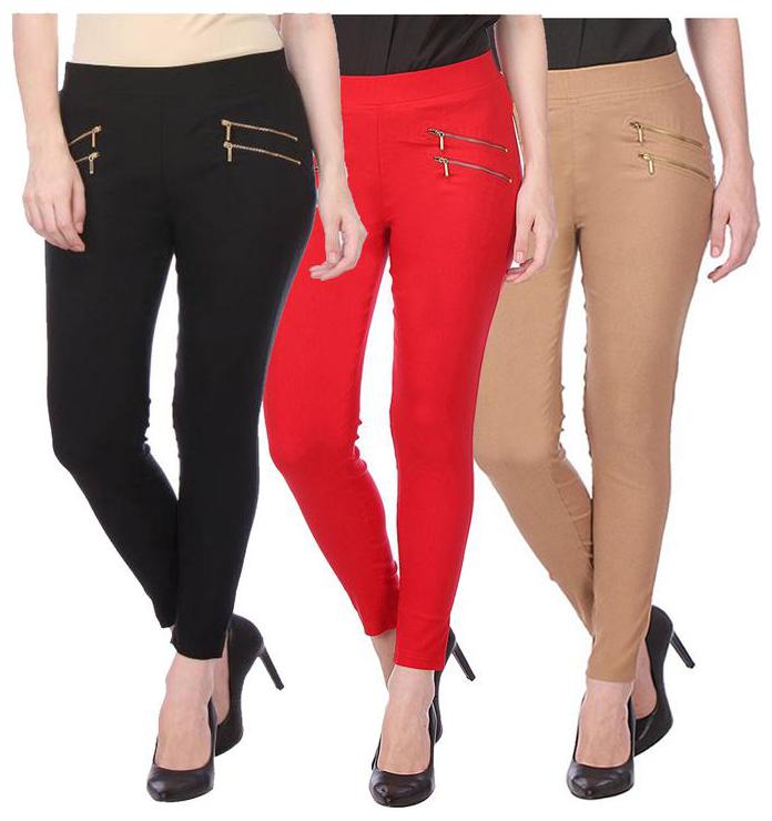 

RZLECORT Women Multi Straight fit Jegging