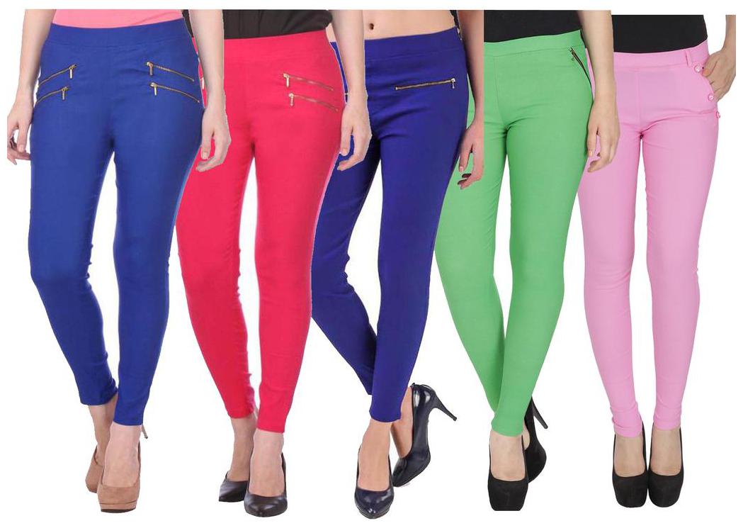 

RZLECORT Women Multi Straight fit Jegging