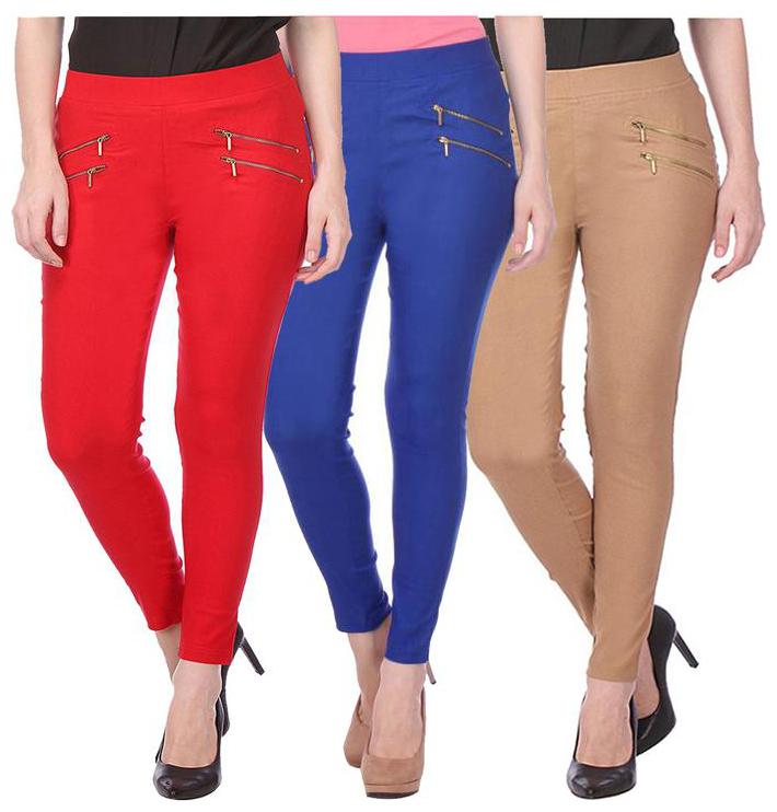 

RZLECORT Women Multi Straight fit Jegging