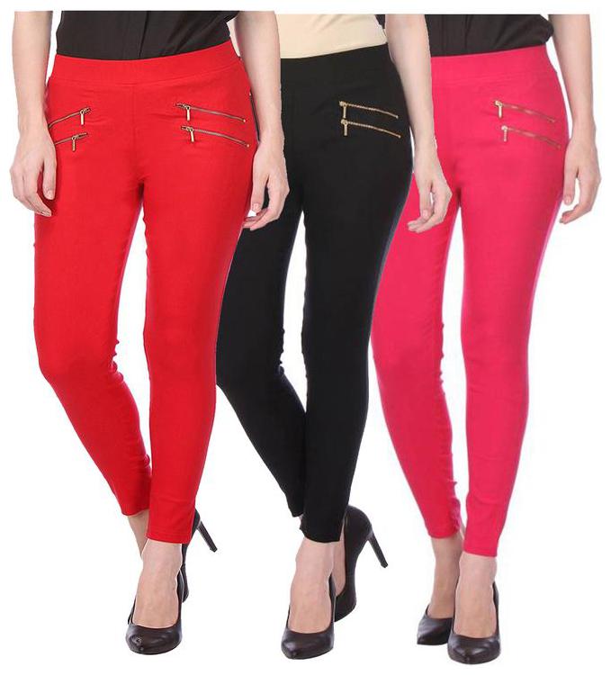 

RZLECORT Women Multi Straight fit Jegging
