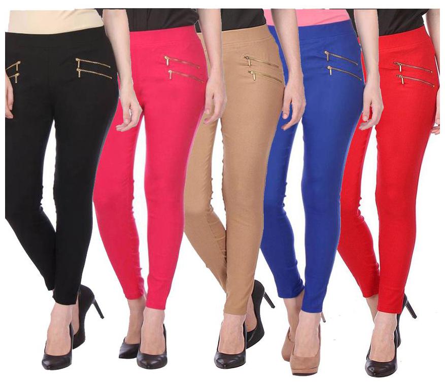 

RZLECORT Women Multi Straight fit Jegging