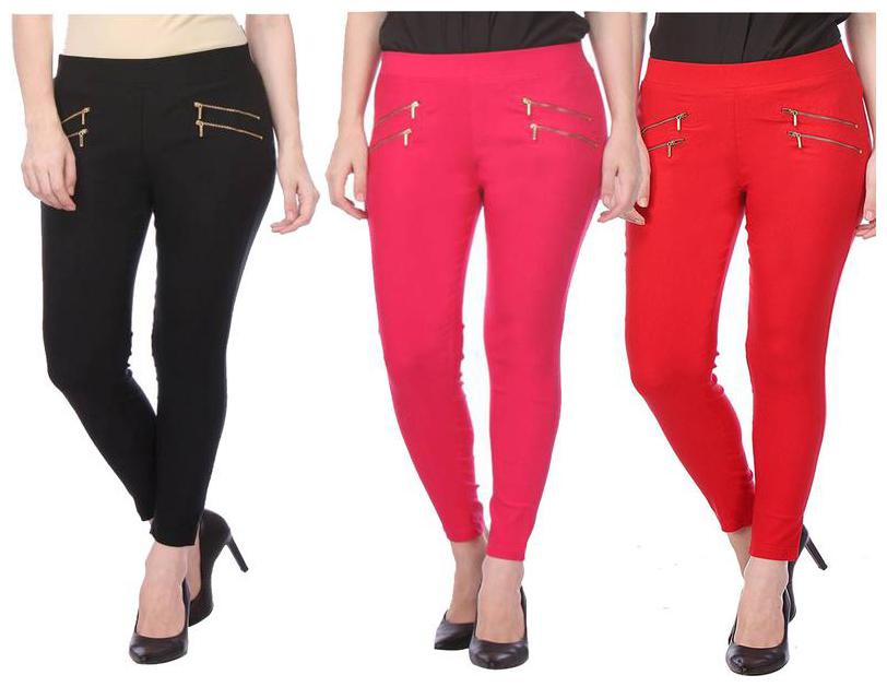 

RZLECORT Women Multi Straight fit Jegging