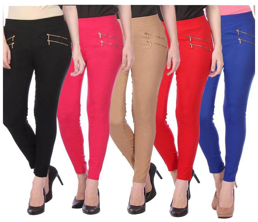 

RZLECORT Women Multi Straight fit Jegging