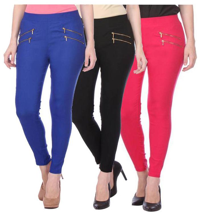 

RZLECORT Women Multi Straight fit Jegging
