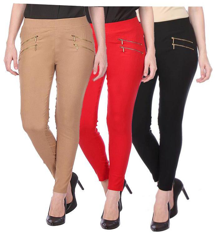 

RZLECORT Women Multi Straight fit Jegging