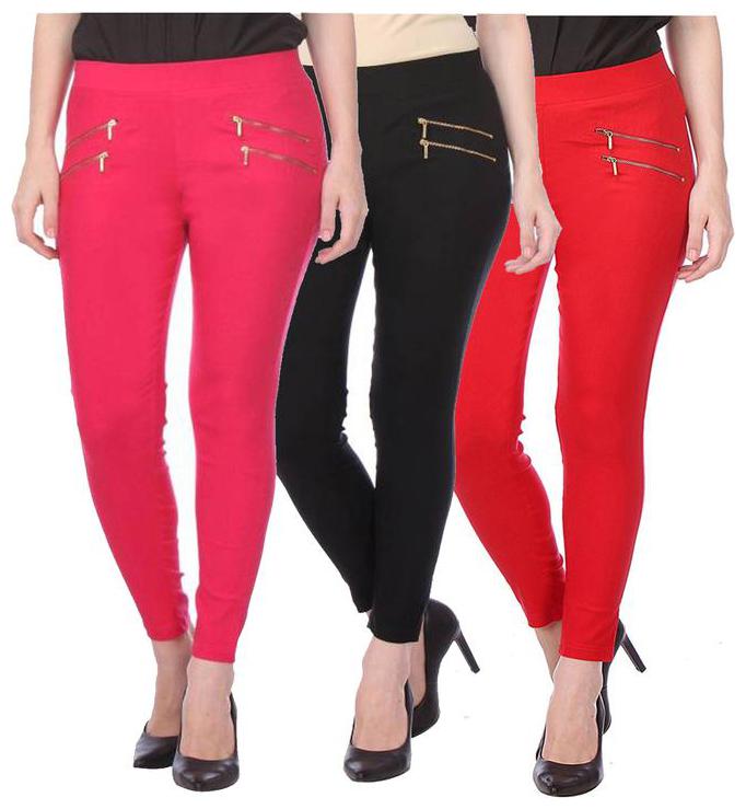 

RZLECORT Women Multi Straight fit Jegging