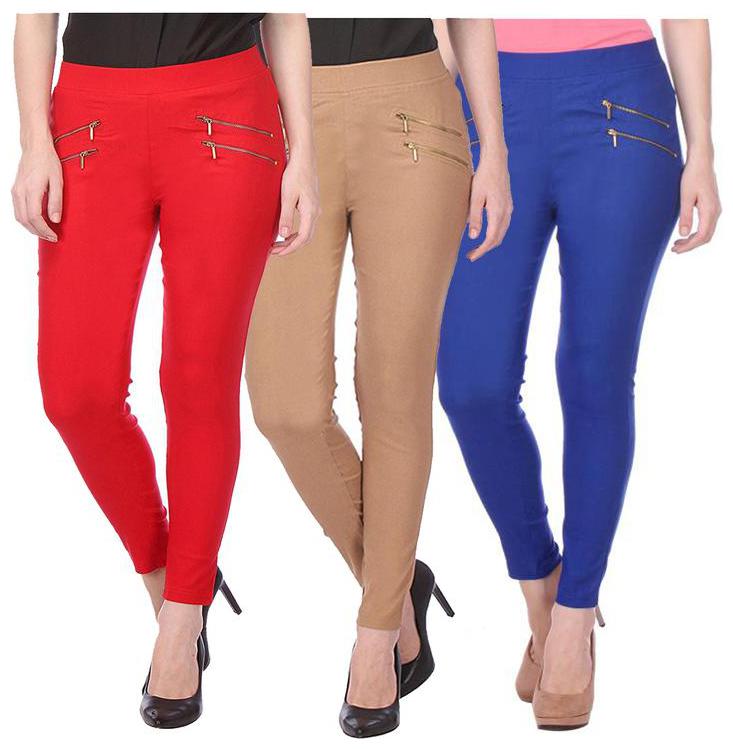

RZLECORT Women Multi Straight fit Jegging