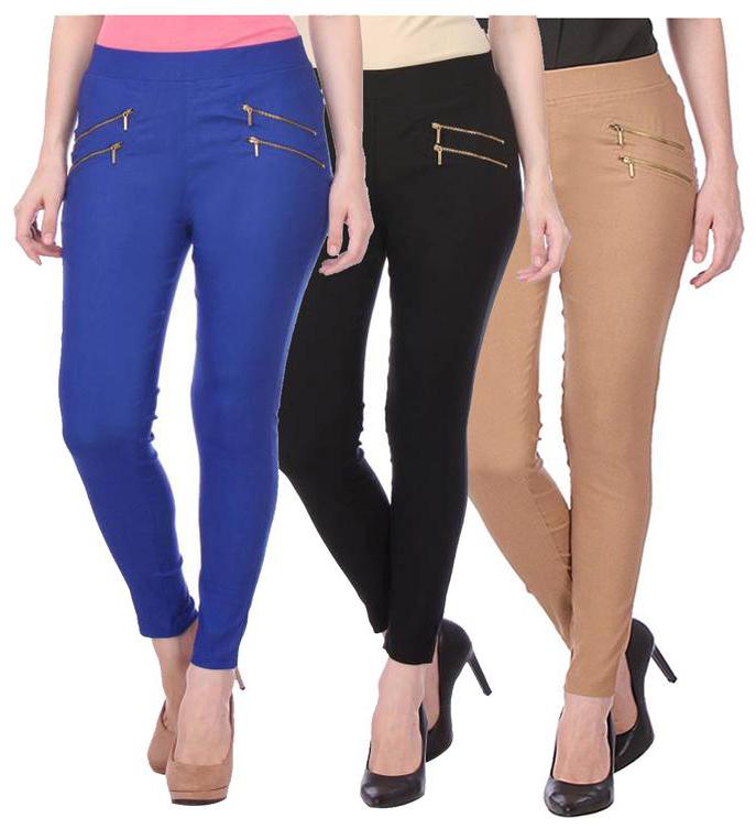 

RZLECORT Women Multi Straight fit Jegging