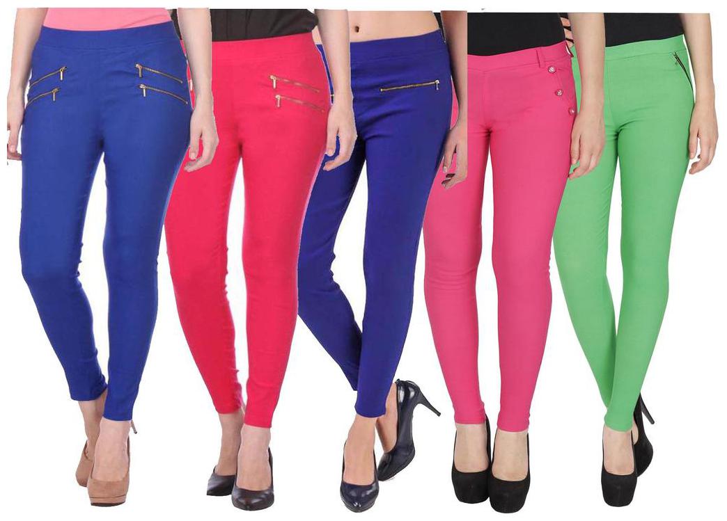 

RZLECORT Women Multi Straight fit Jegging