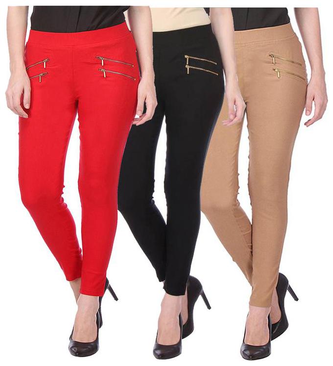 

RZLECORT Women Multi Straight fit Jegging