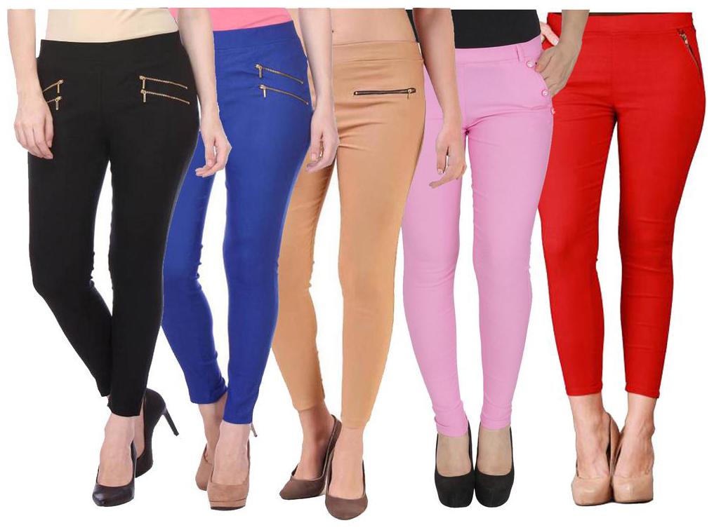 

RZLECORT Women Multi Straight fit Jegging