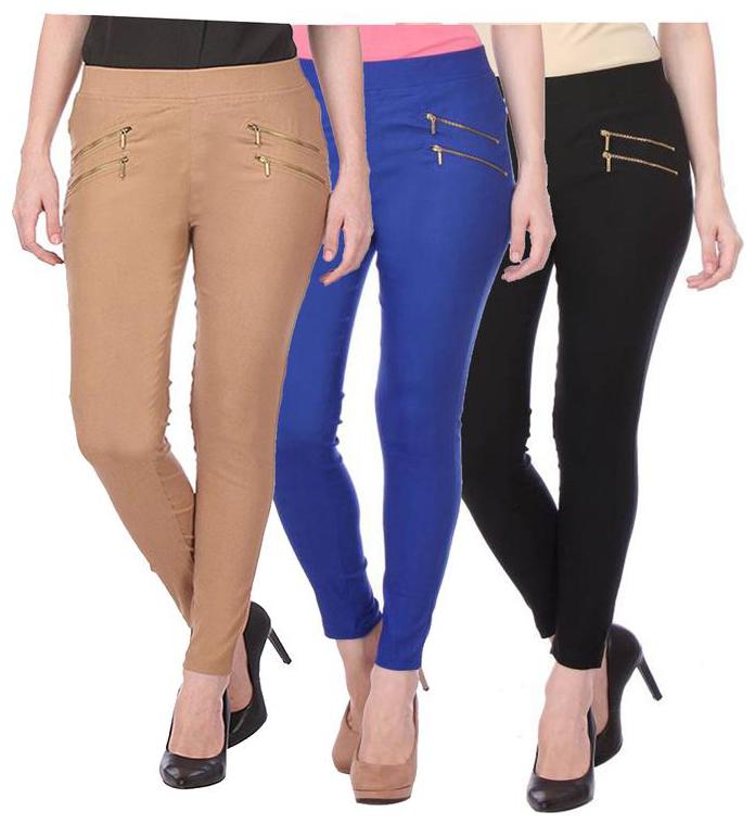 

RZLECORT Women Multi Straight fit Jegging