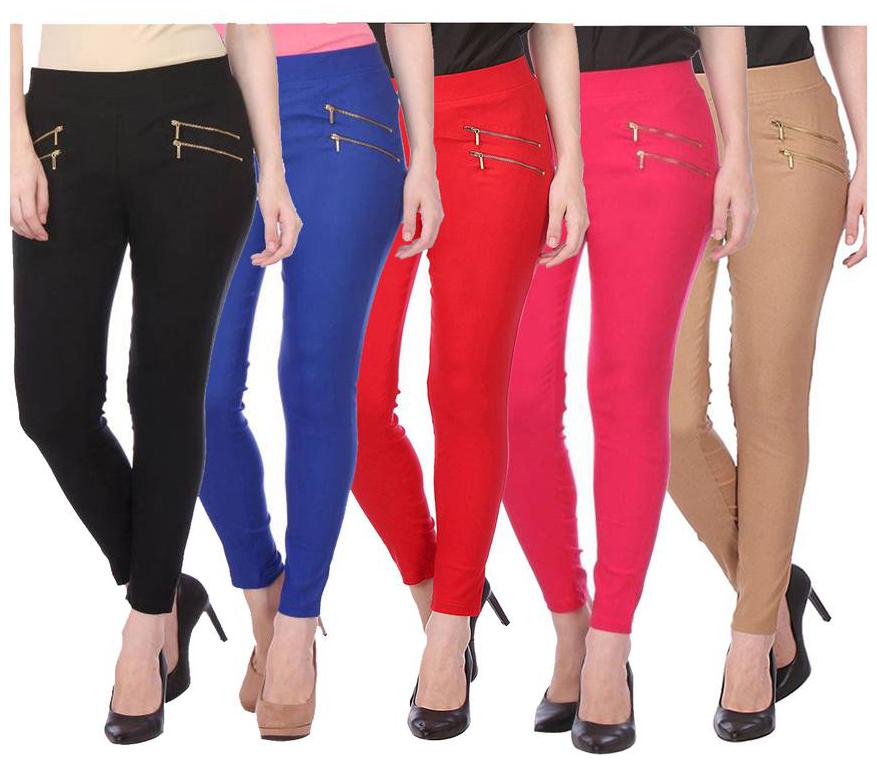 

RZLECORT Women Multi Straight fit Jegging