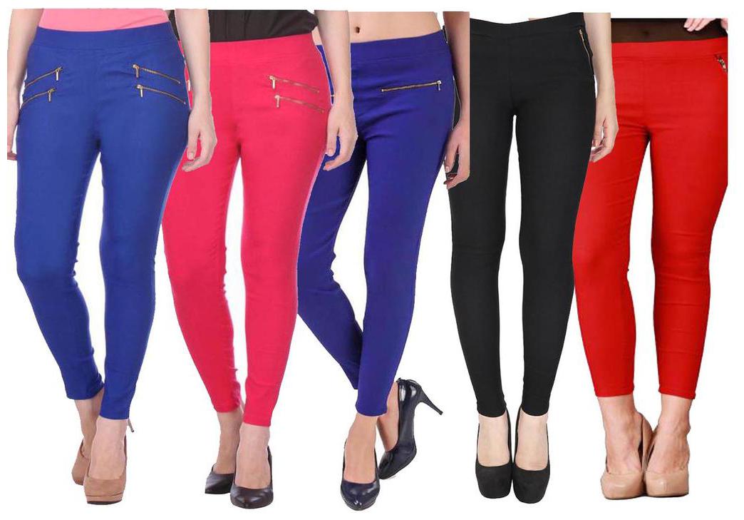 

RZLECORT Women Multi Straight fit Jegging