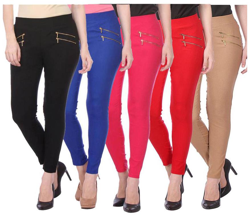 

RZLECORT Women Multi Straight fit Jegging