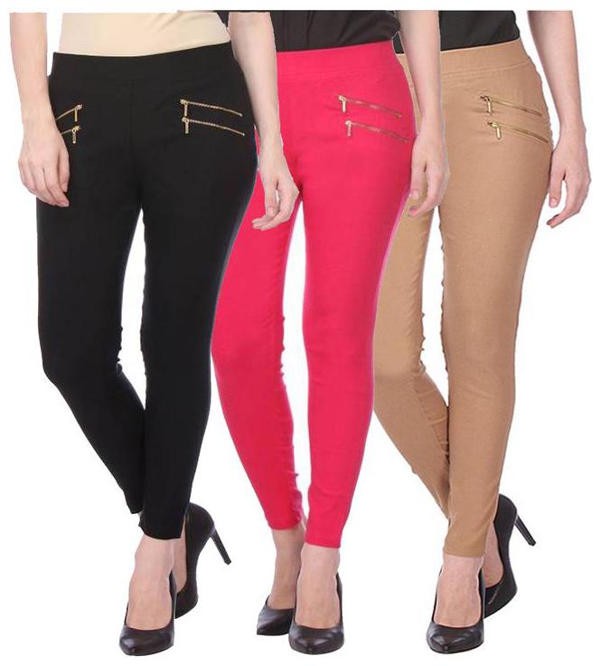 

RZLECORT Women Multi Straight fit Jegging