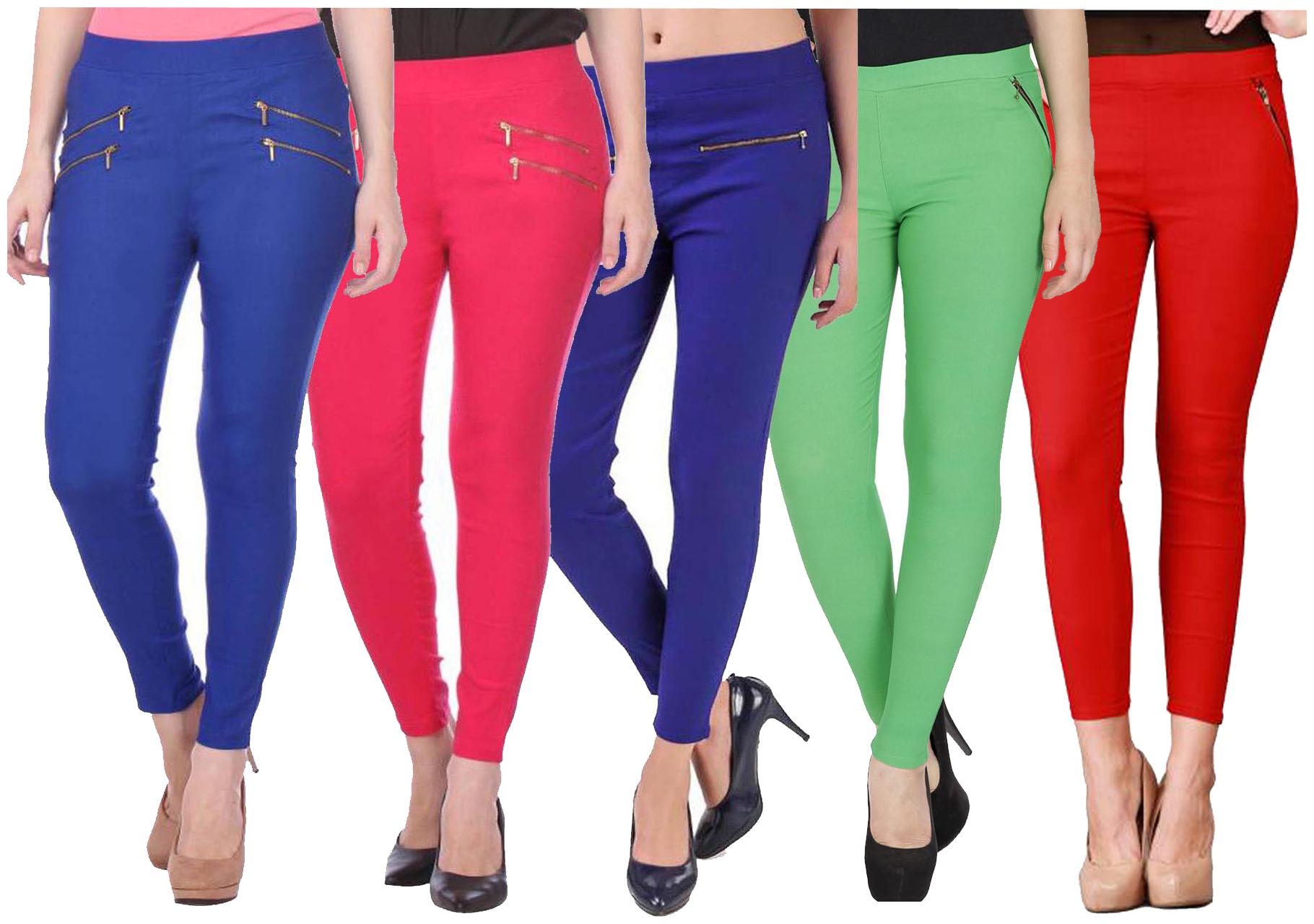 

RZLECORT Women Multi Straight fit Jegging