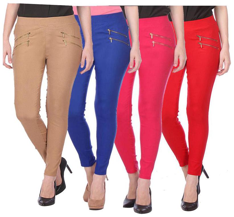

RZLECORT Women Multi Straight fit Jegging