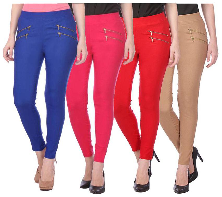 

RZLECORT Women Multi Straight fit Jegging