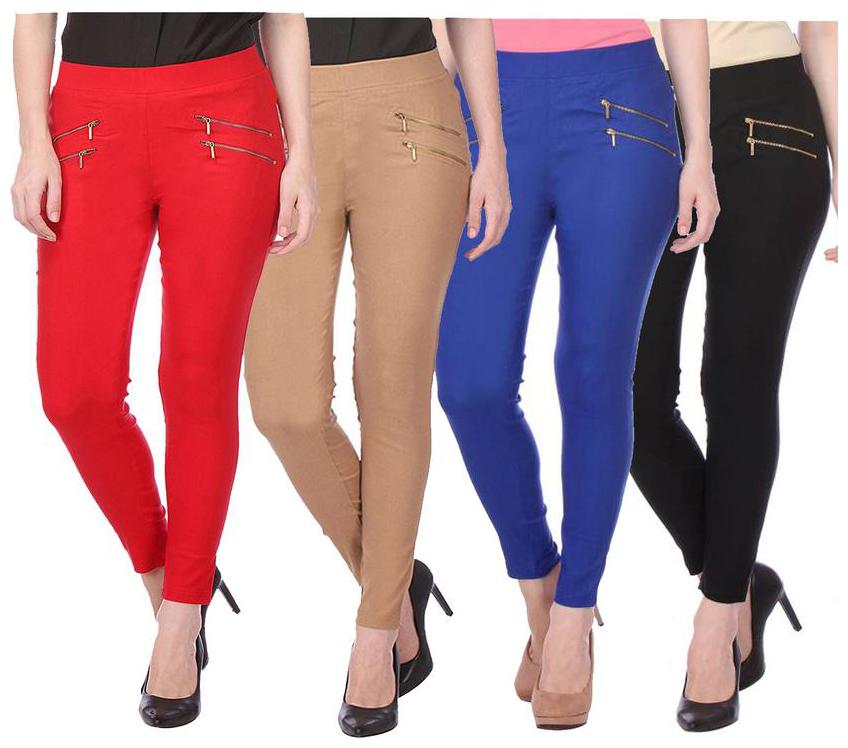 

RZLECORT Women Multi Straight fit Jegging