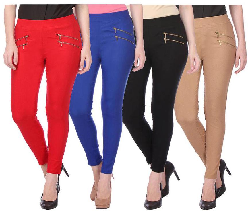 

RZLECORT Women Multi Straight fit Jegging