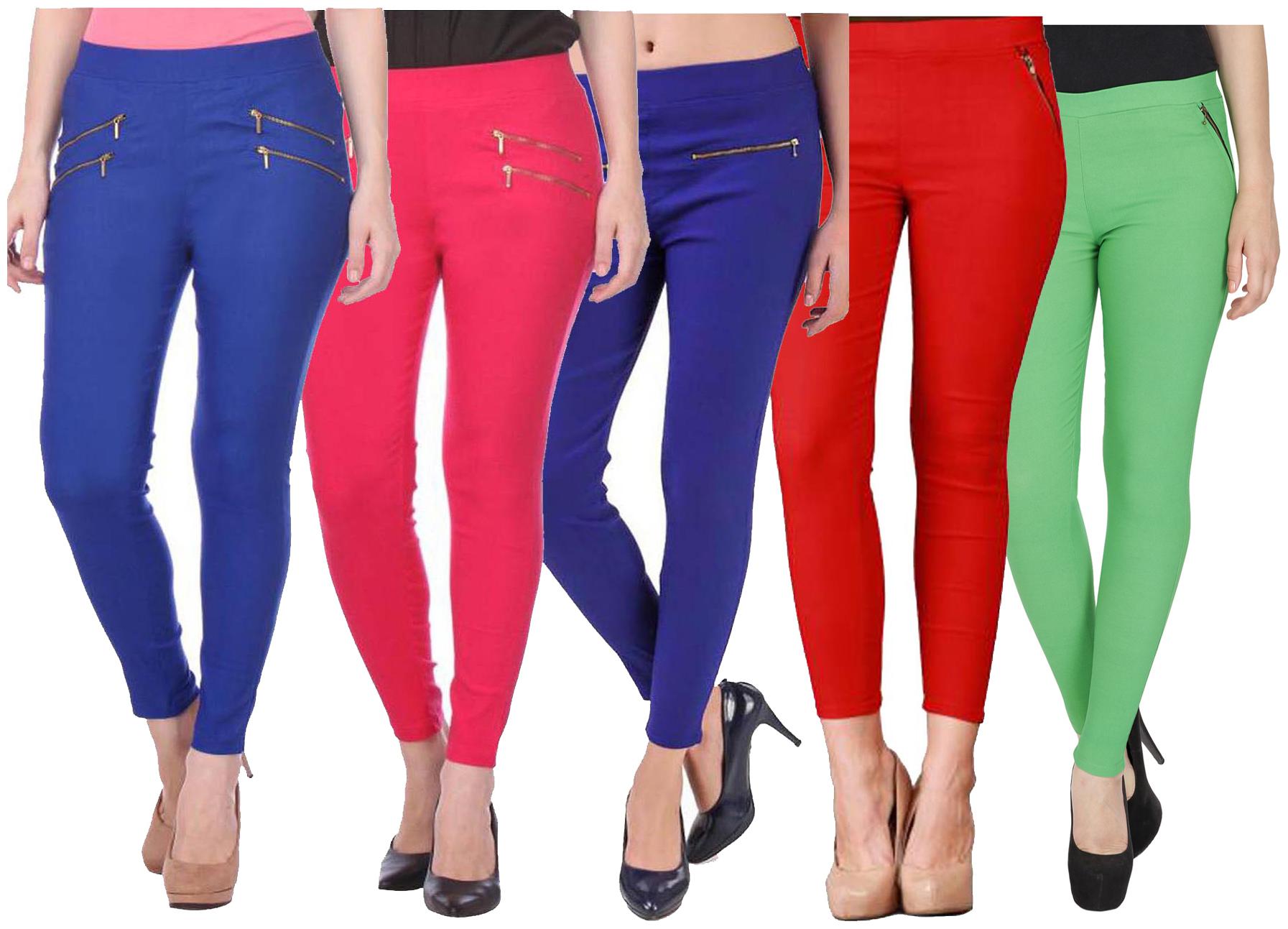 

RZLECORT Women Multi Straight fit Jegging