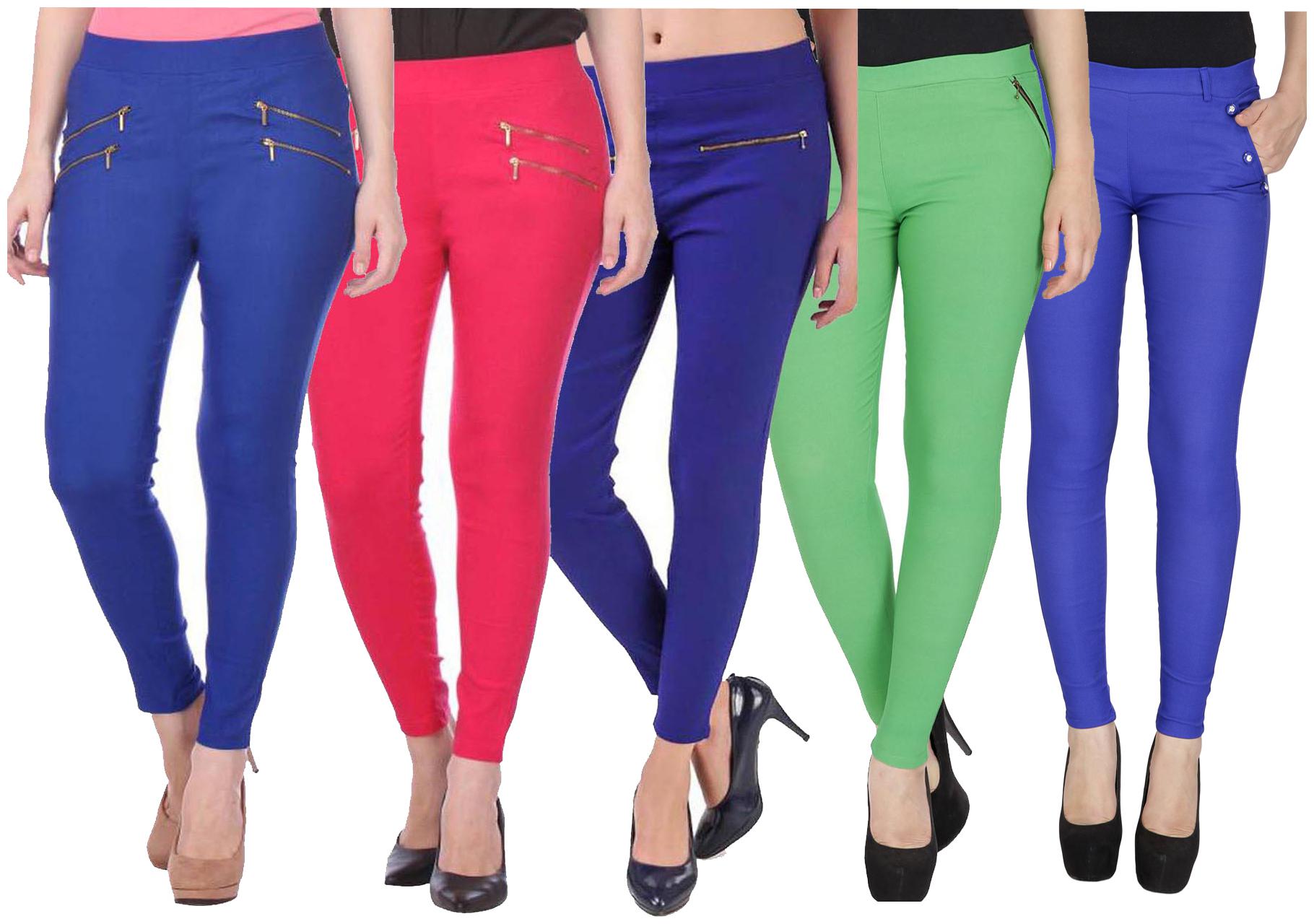 

RZLECORT Women Multi Straight fit Jegging