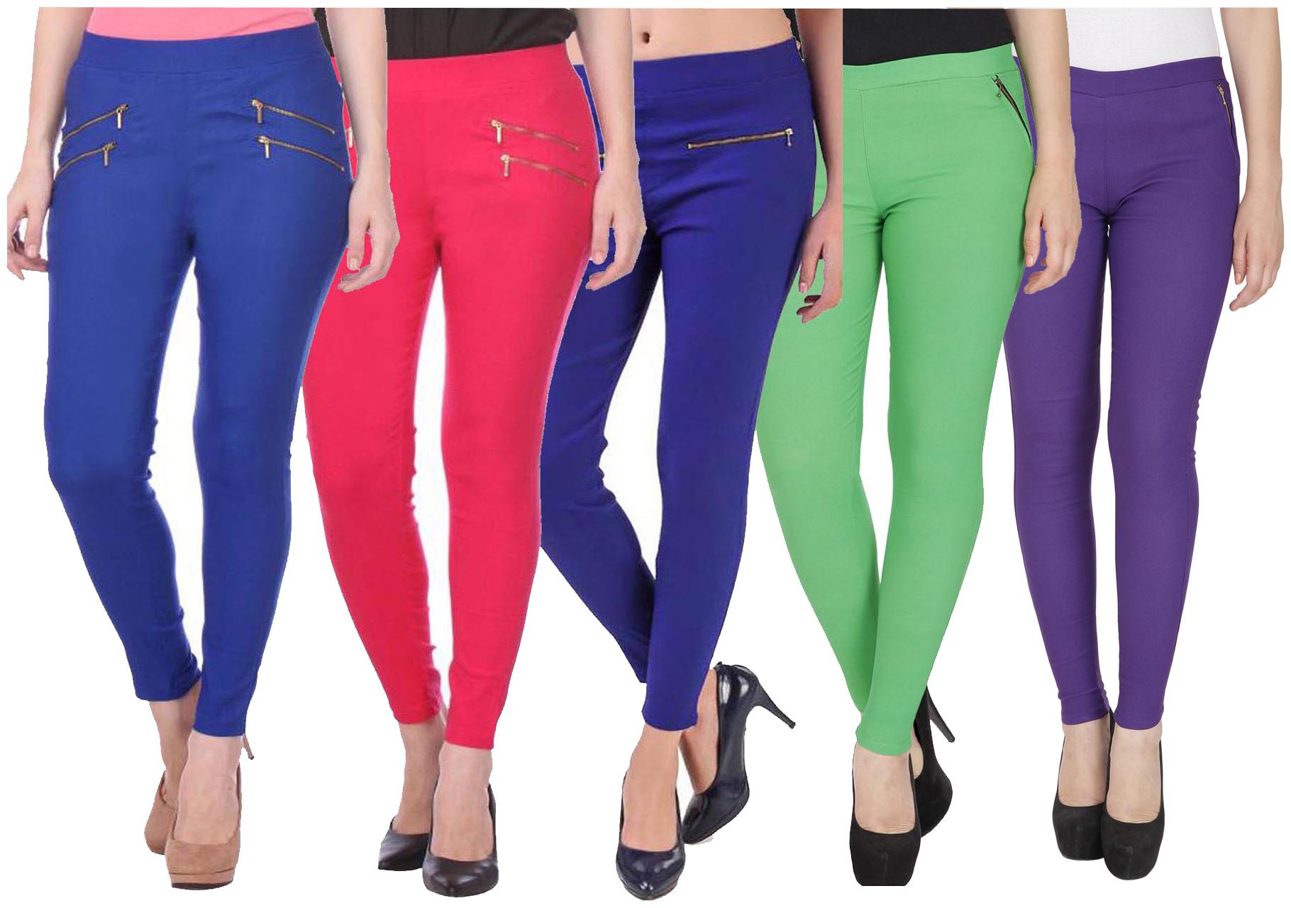 

RZLECORT Women Multi Straight fit Jegging