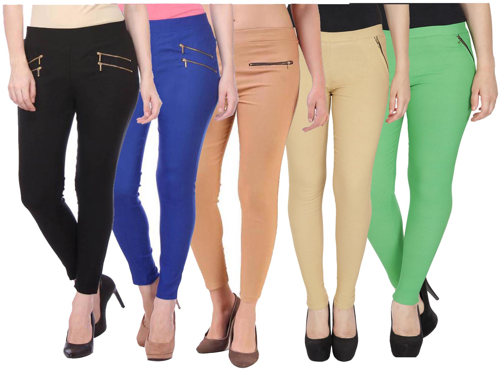 

RZLECORT Women Multi Straight fit Jegging