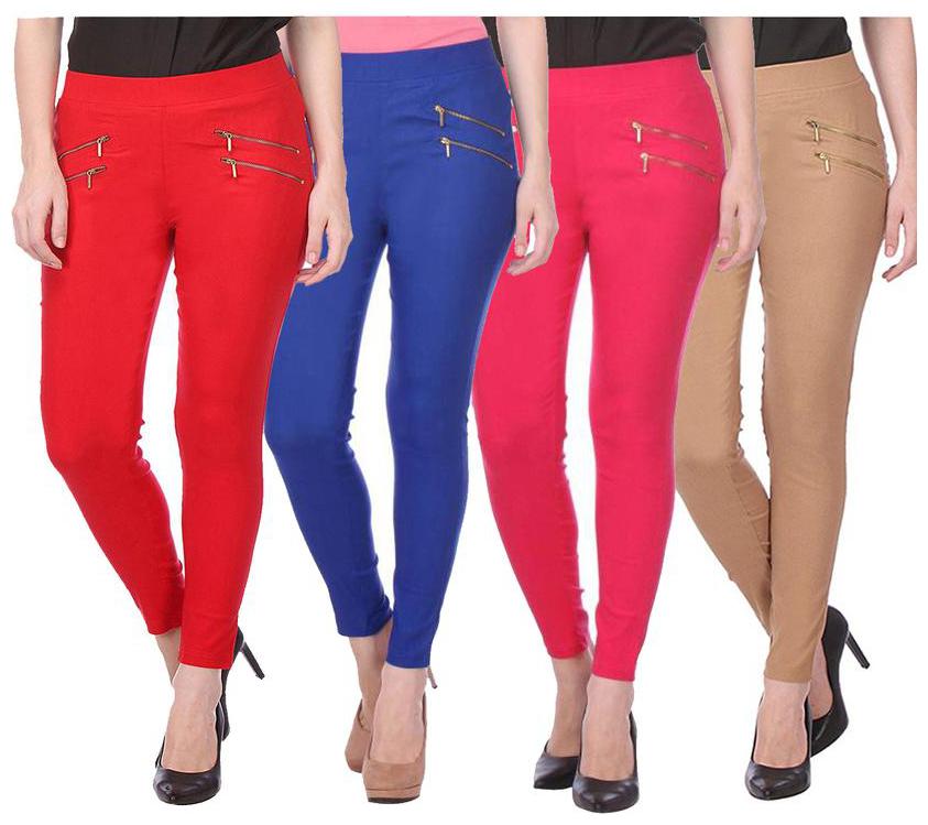 

RZLECORT Women Multi Straight fit Jegging