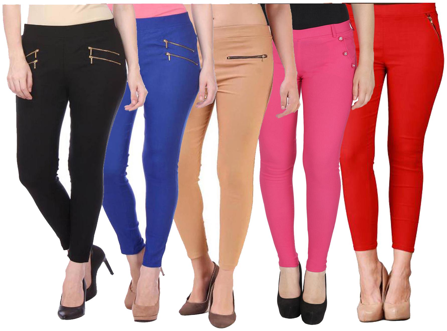 

RZLECORT Women Multi Straight fit Jegging