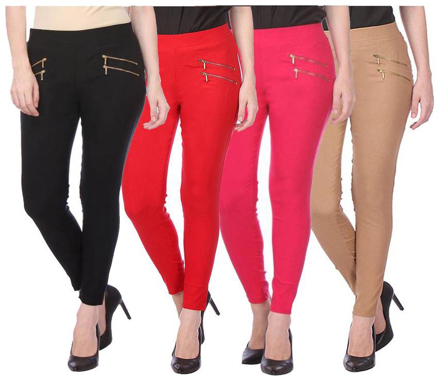 

RZLECORT Women Multi Straight fit Jegging