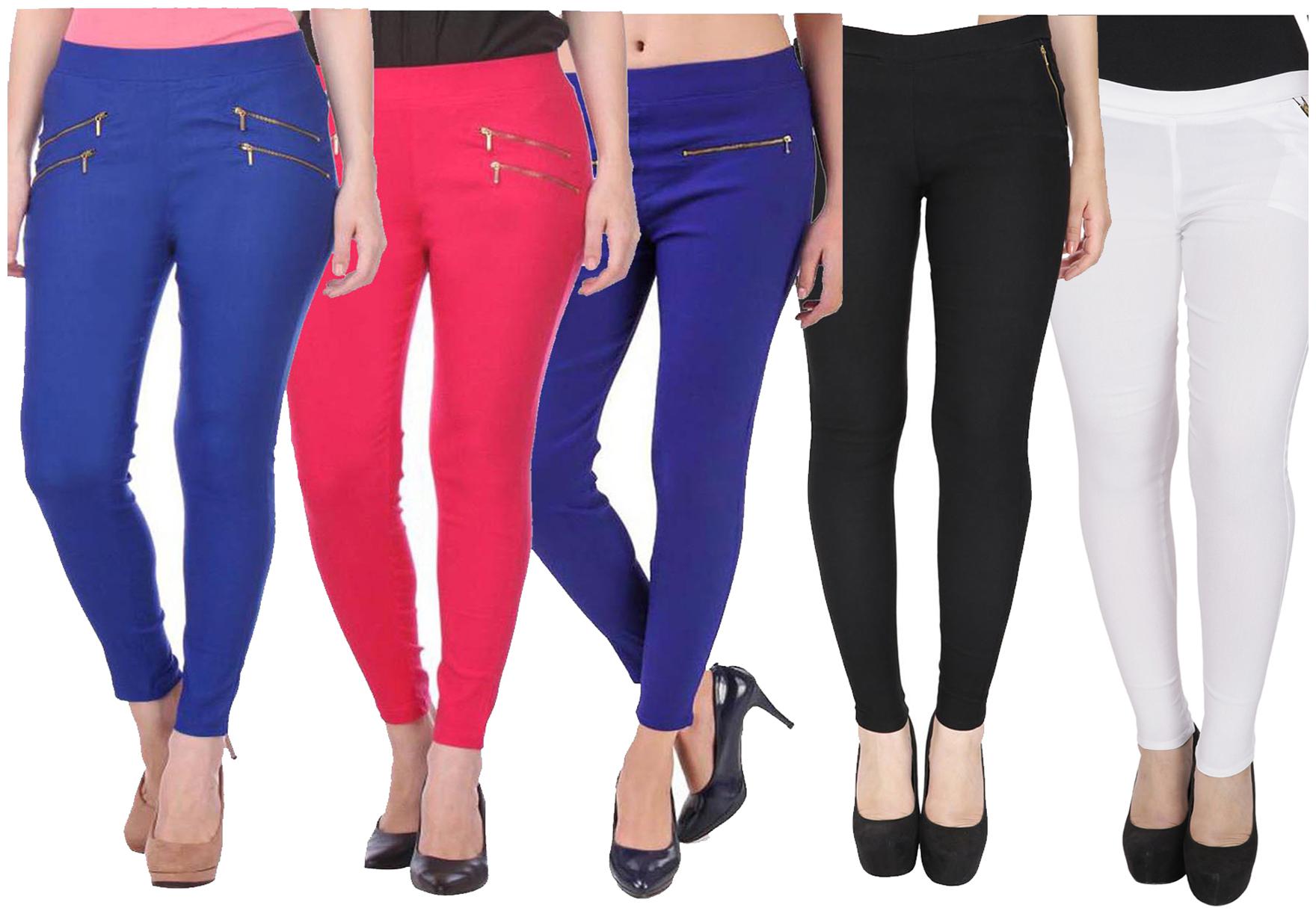 

RZLECORT Women Multi Straight fit Jegging