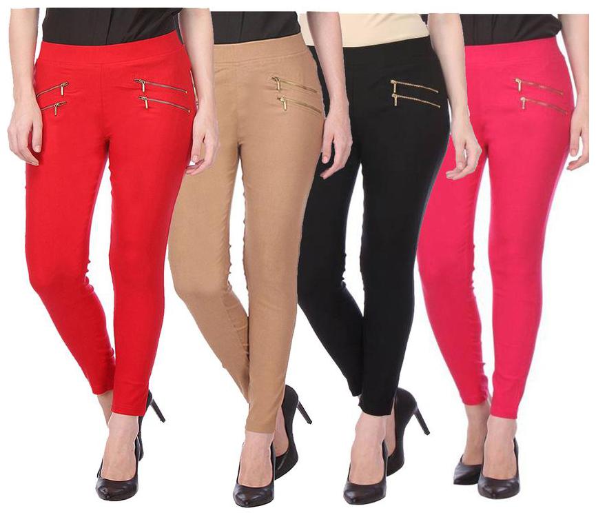 

RZLECORT Women Multi Straight fit Jegging