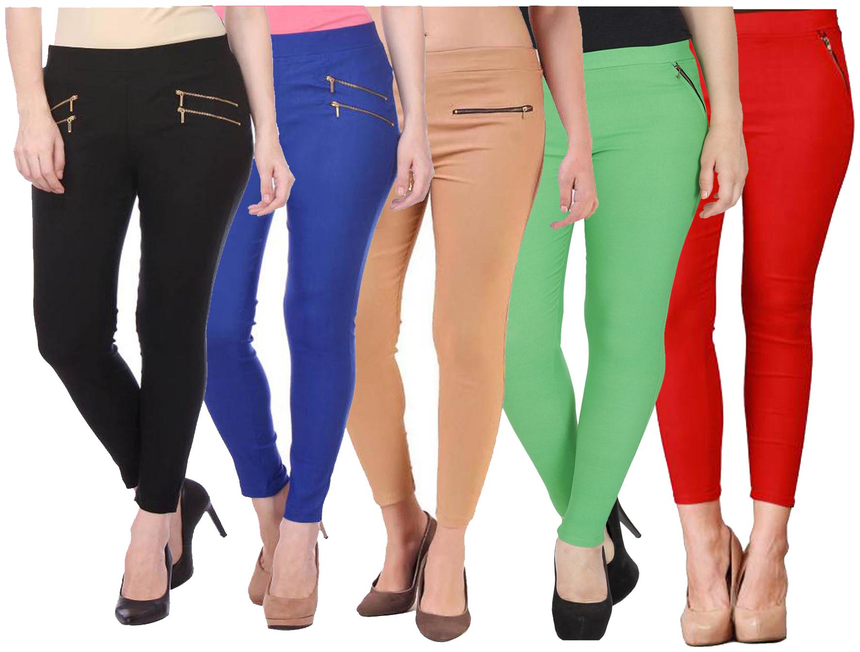 

RZLECORT Women Multi Straight fit Jegging