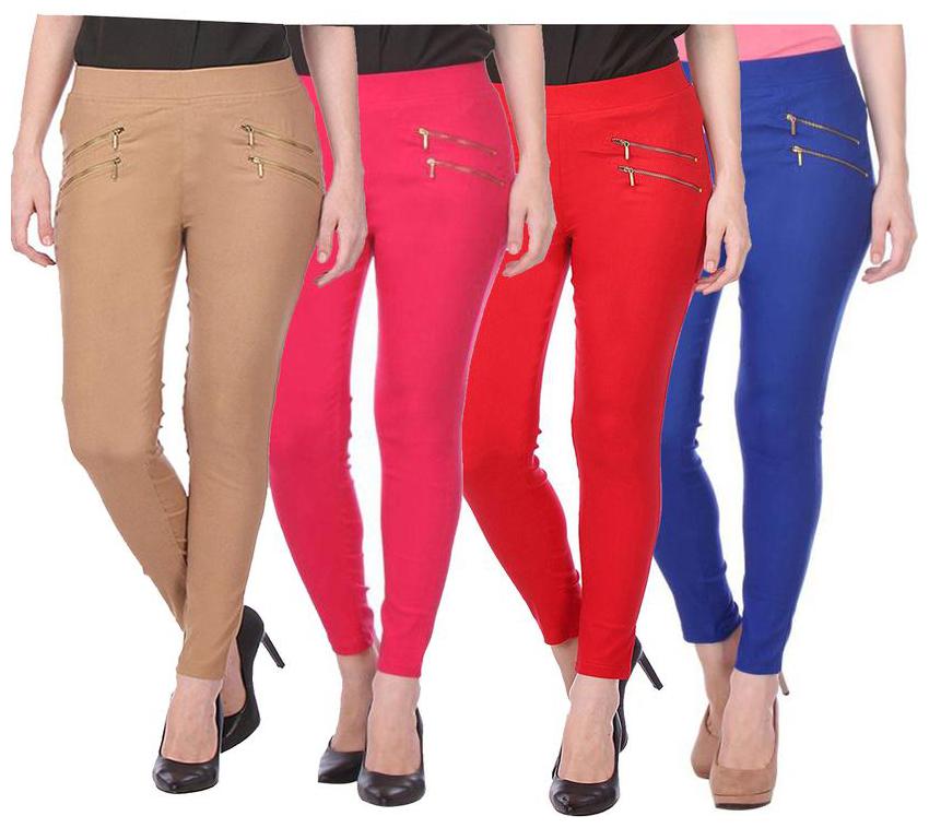 

RZLECORT Women Multi Straight fit Jegging