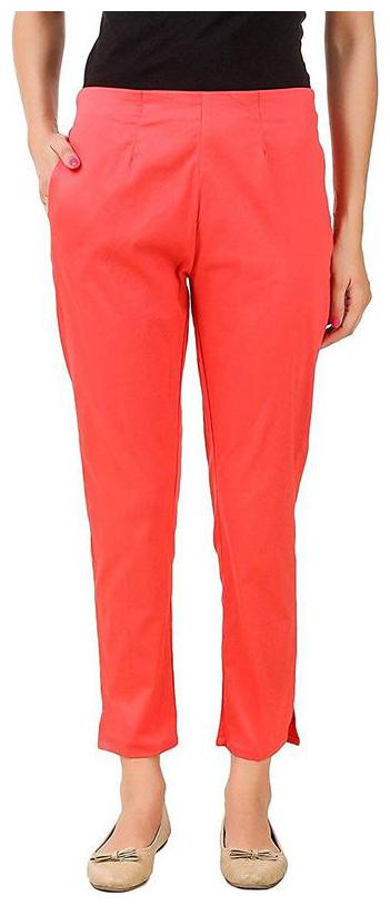 

RZLECORT Women Orange Regular fit Regular trousers