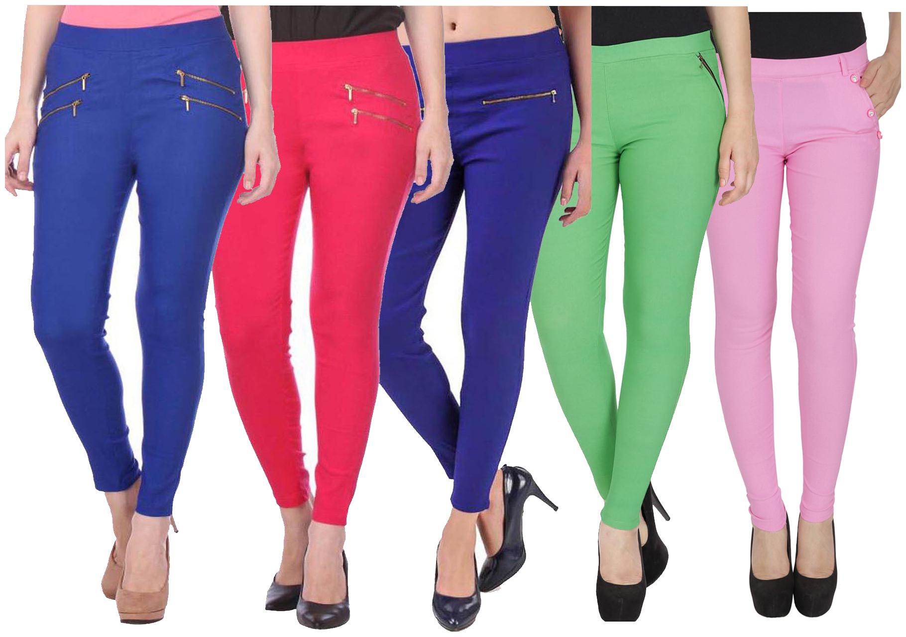 

RZLECORT Women Multi Straight fit Jegging