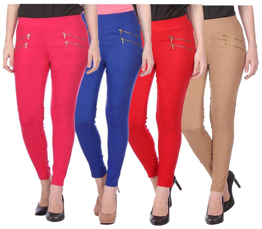 

RZLECORT Women Multi Straight fit Jegging