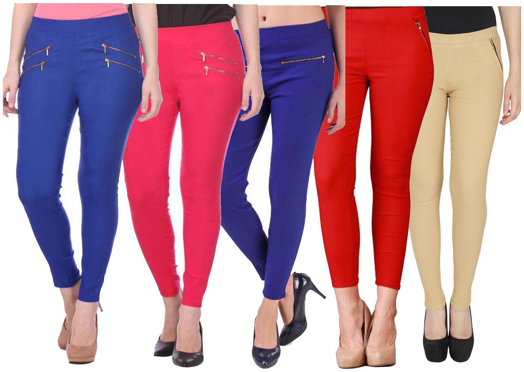 

RZLECORT Women Multi Straight fit Jegging
