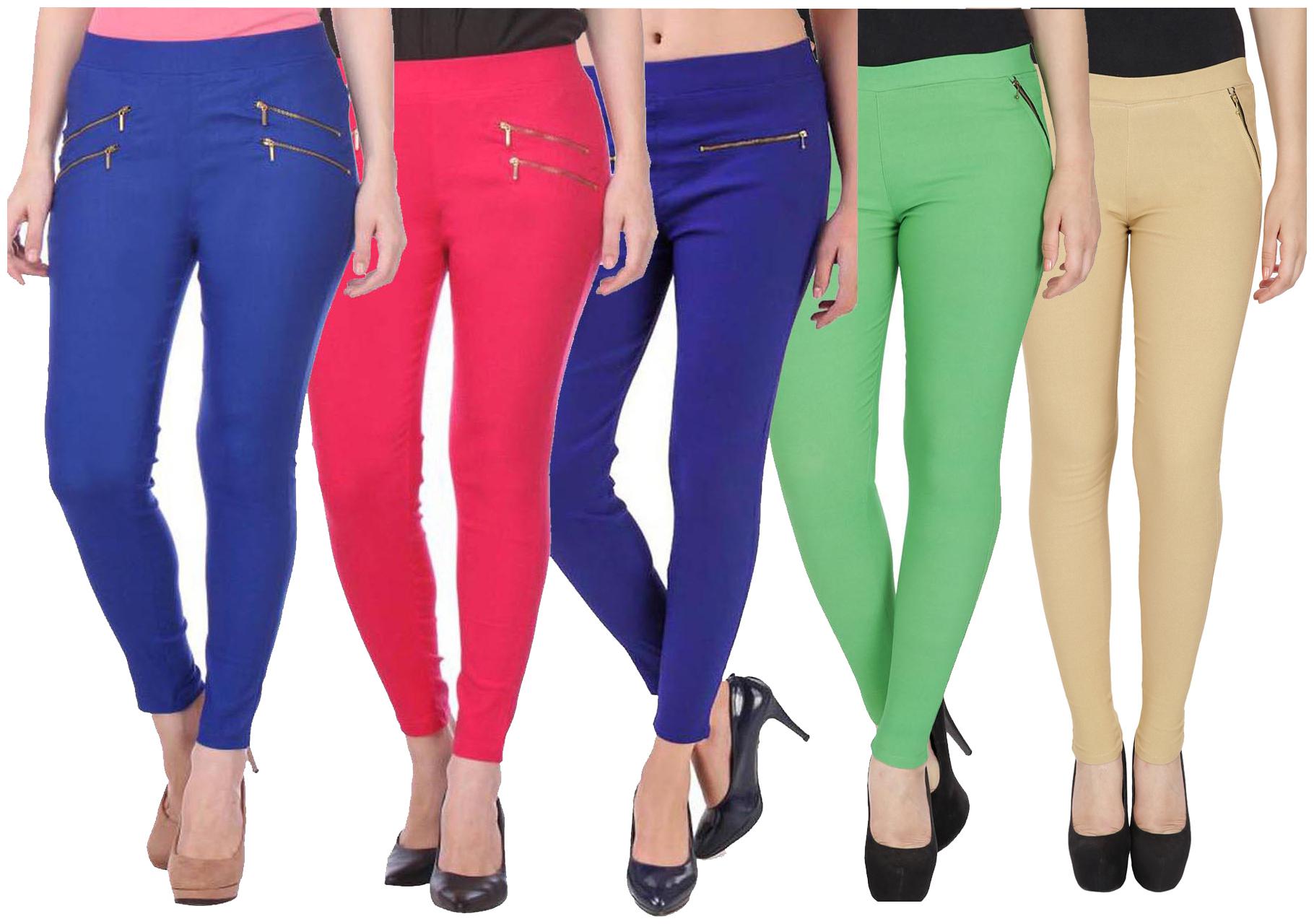 

RZLECORT Women Multi Straight fit Jegging
