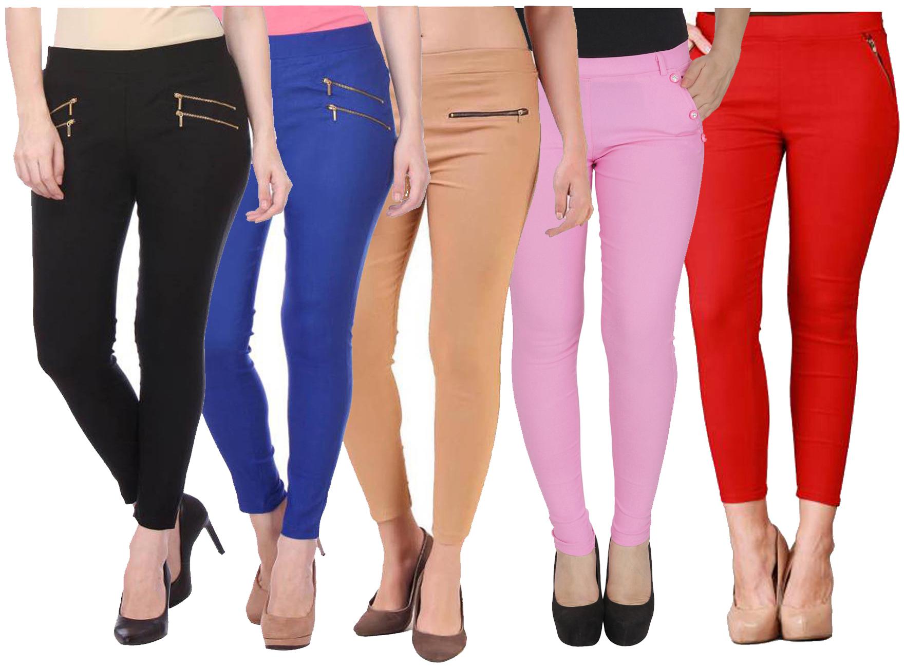 

RZLECORT Women Multi Straight fit Jegging