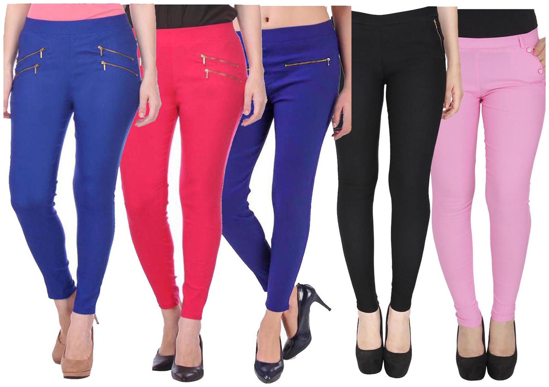 

RZLECORT Women Multi Straight fit Jegging