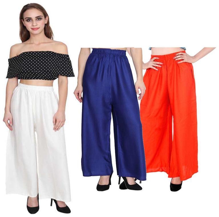

RZLECORT Multi Solid Straight Palazzo