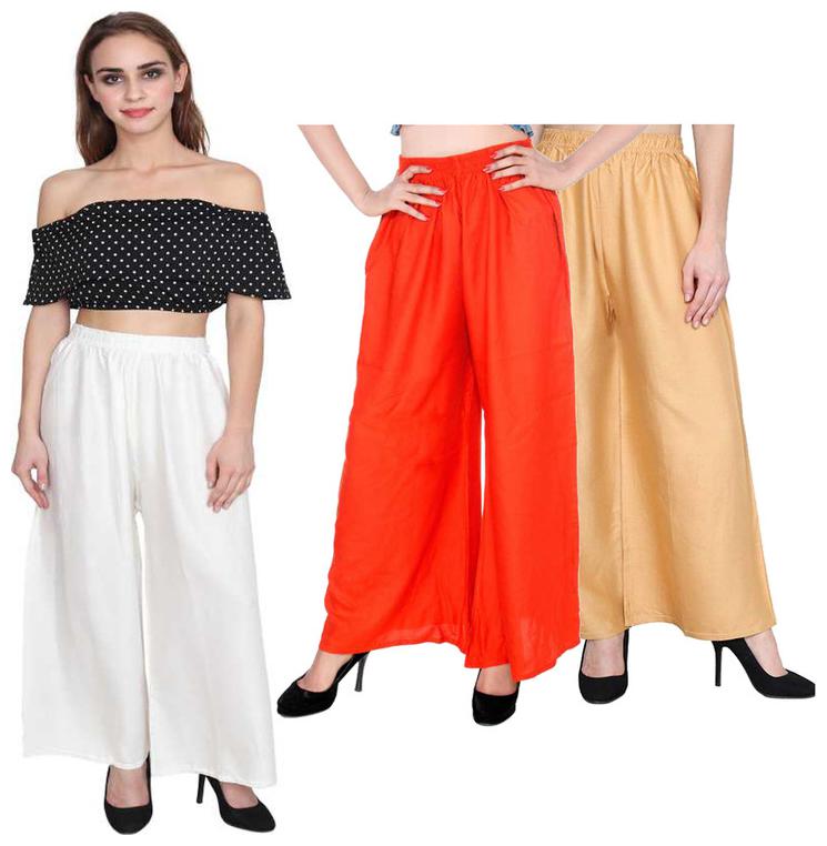 

RZLECORT Multi Solid Straight Palazzo