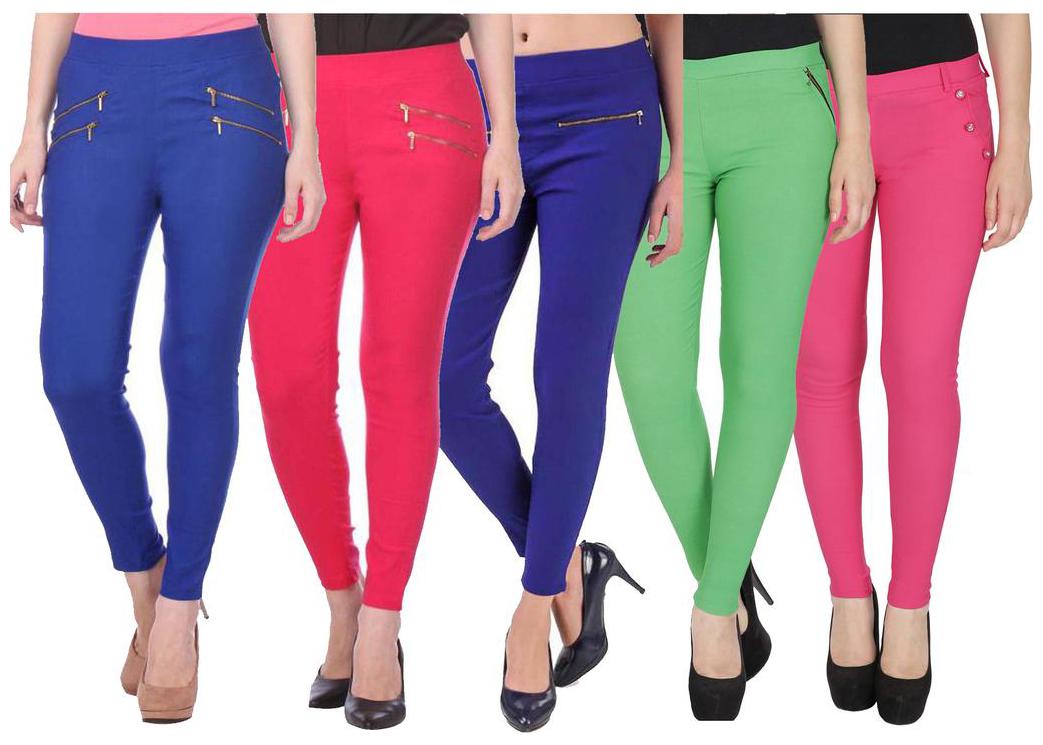 

RZLECORT Women Multi Straight fit Jegging