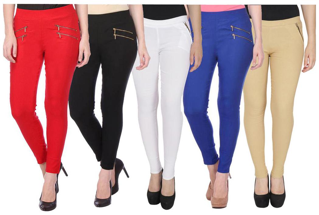 

RZLECORT Women Multi Straight fit Jegging
